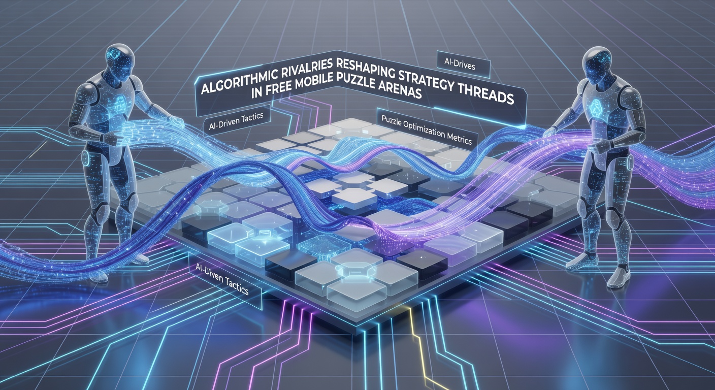 Mobile screen showing layered puzzle strategy options shaped by algorithmic adjustments