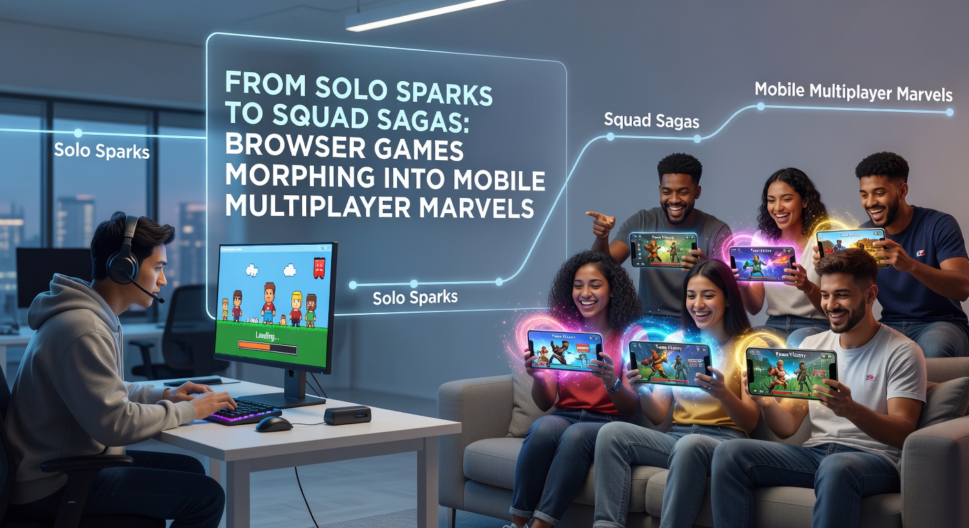 Mobile screen capturing a squad of players in a browser-based multiplayer battle arena
