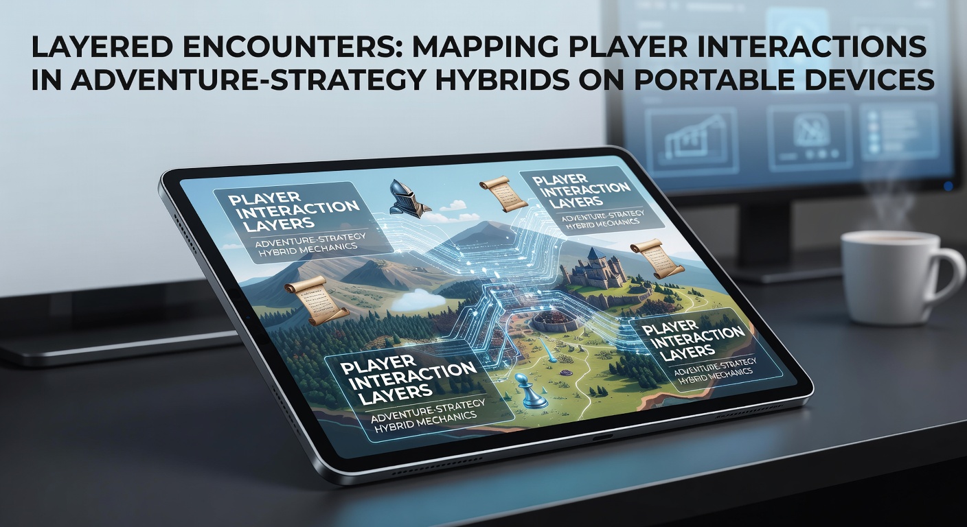 Visualization of player interaction layers in adventure-strategy hybrid games on portable devices