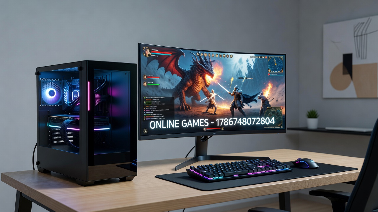 Diverse group of online gamers collaborating in a multiplayer session across different devices