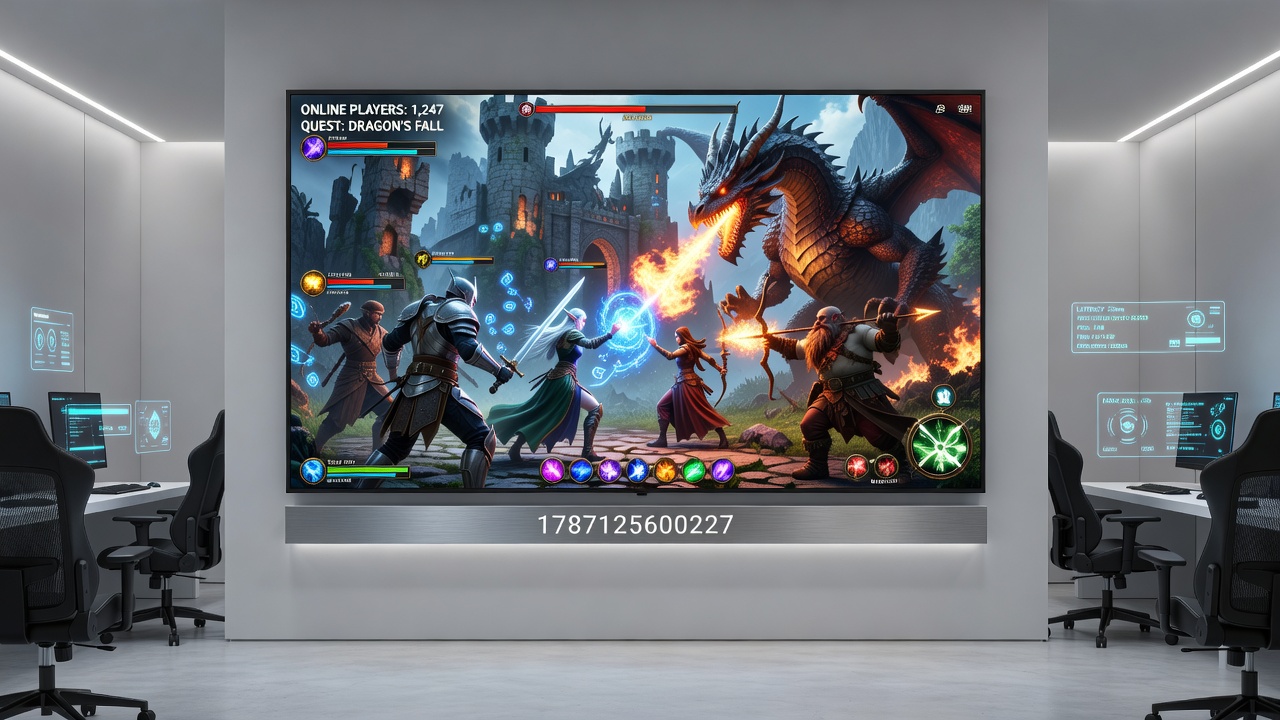Diverse group of gamers collaborating in a multiplayer online environment