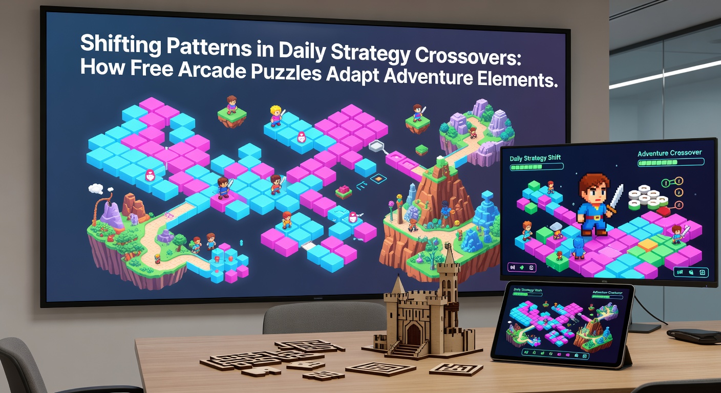 Comparison of strategy crossover gameplay shown on both a mobile screen and a browser interface