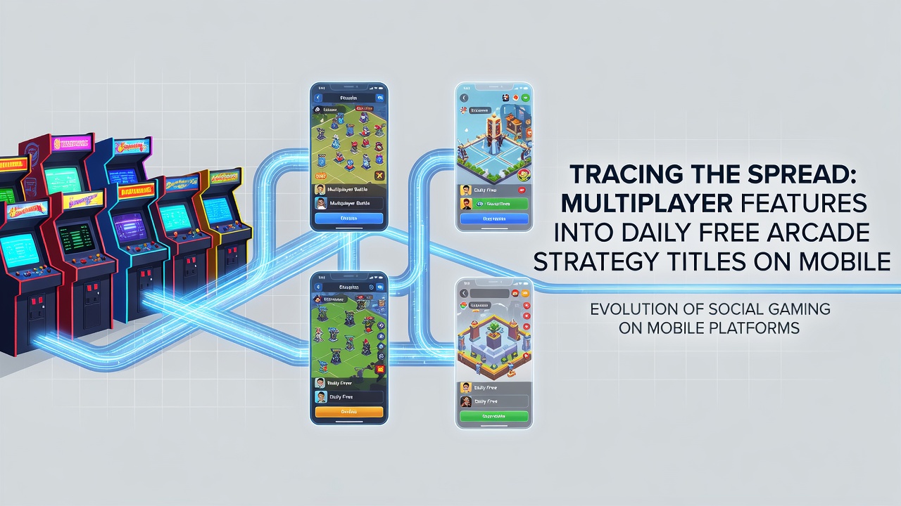 Mobile arcade strategy game interface showing multiplayer lobby integration with daily challenge elements