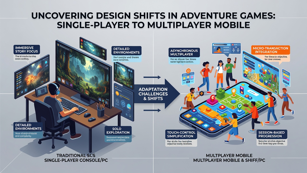 Group of players engaging with a shared adventure scenario on mobile devices