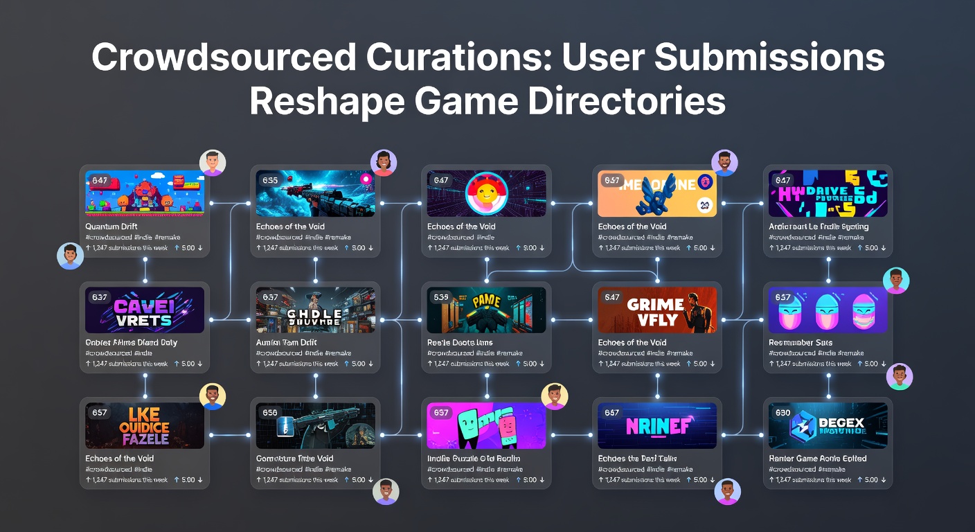 Analytics dashboard showing surging user submissions and engagement spikes in a game directory